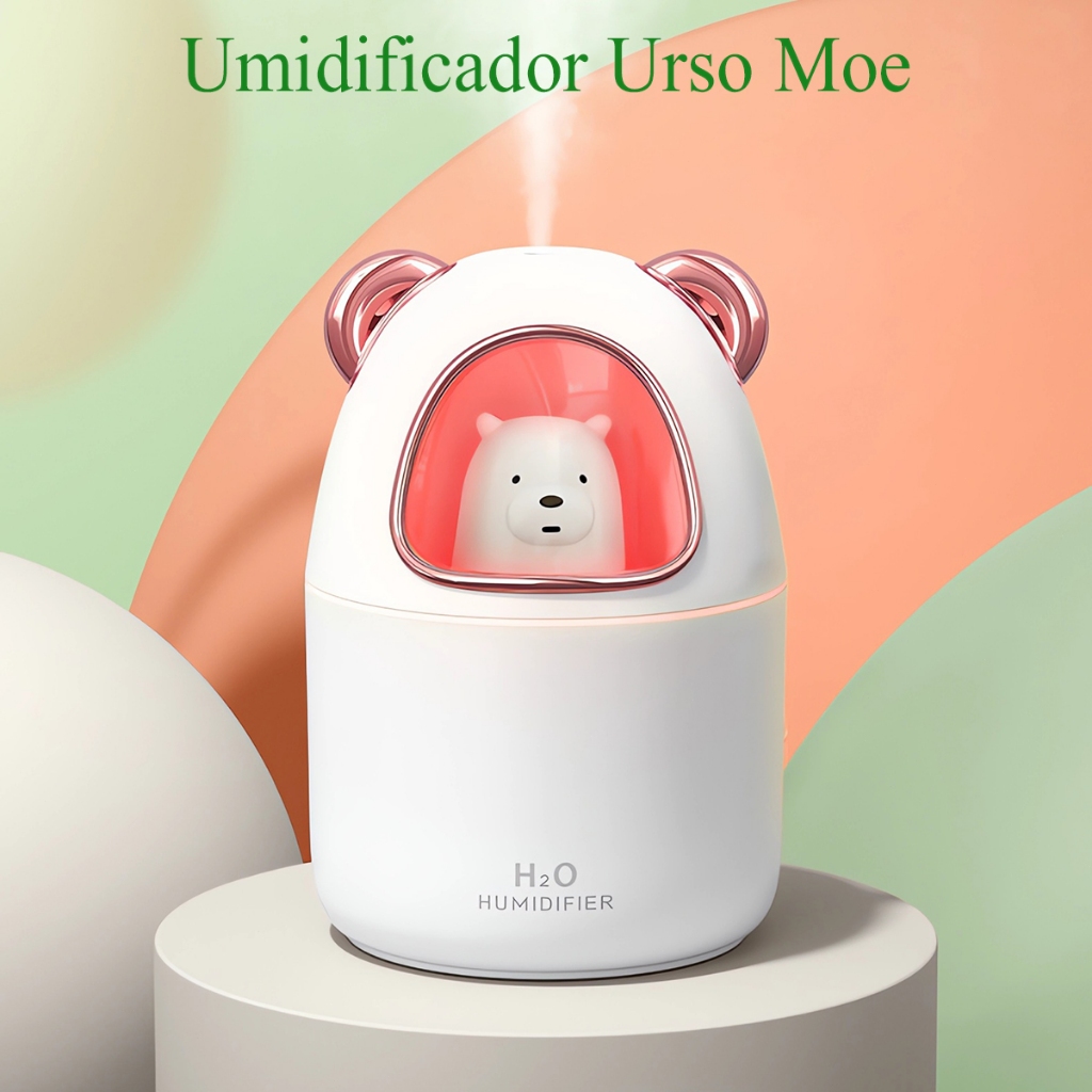 Umidificador De Ar EAromatizador Purificador Difusor De Ambiente Com modo Silencioso De LED