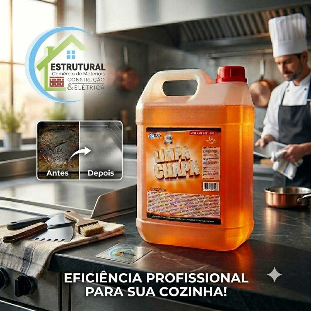 Limpa Chapa de Lanche - Cozinha Industrial - Limpa Chapa E Grelhas - 5L