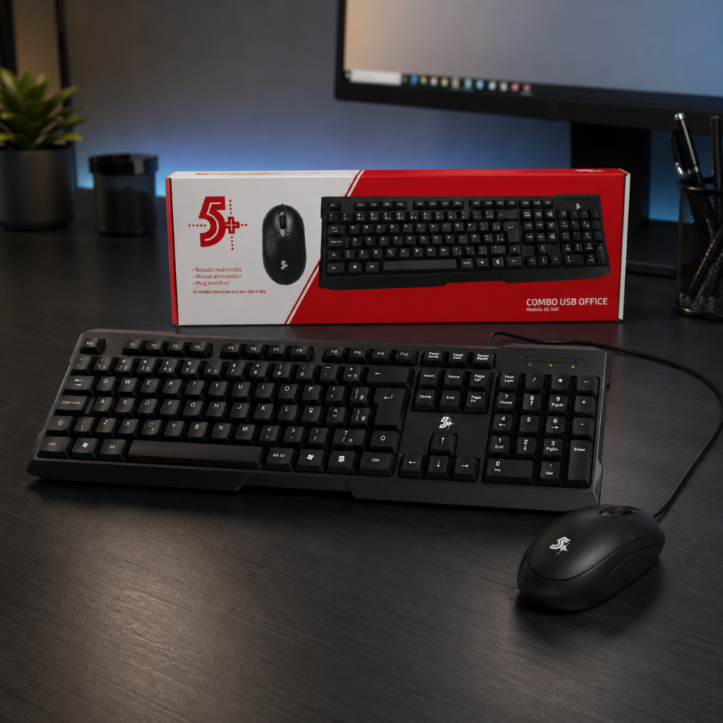 Teclado Multimidia Mouse Usb Basico Kit Pc Computador Combo Notebook