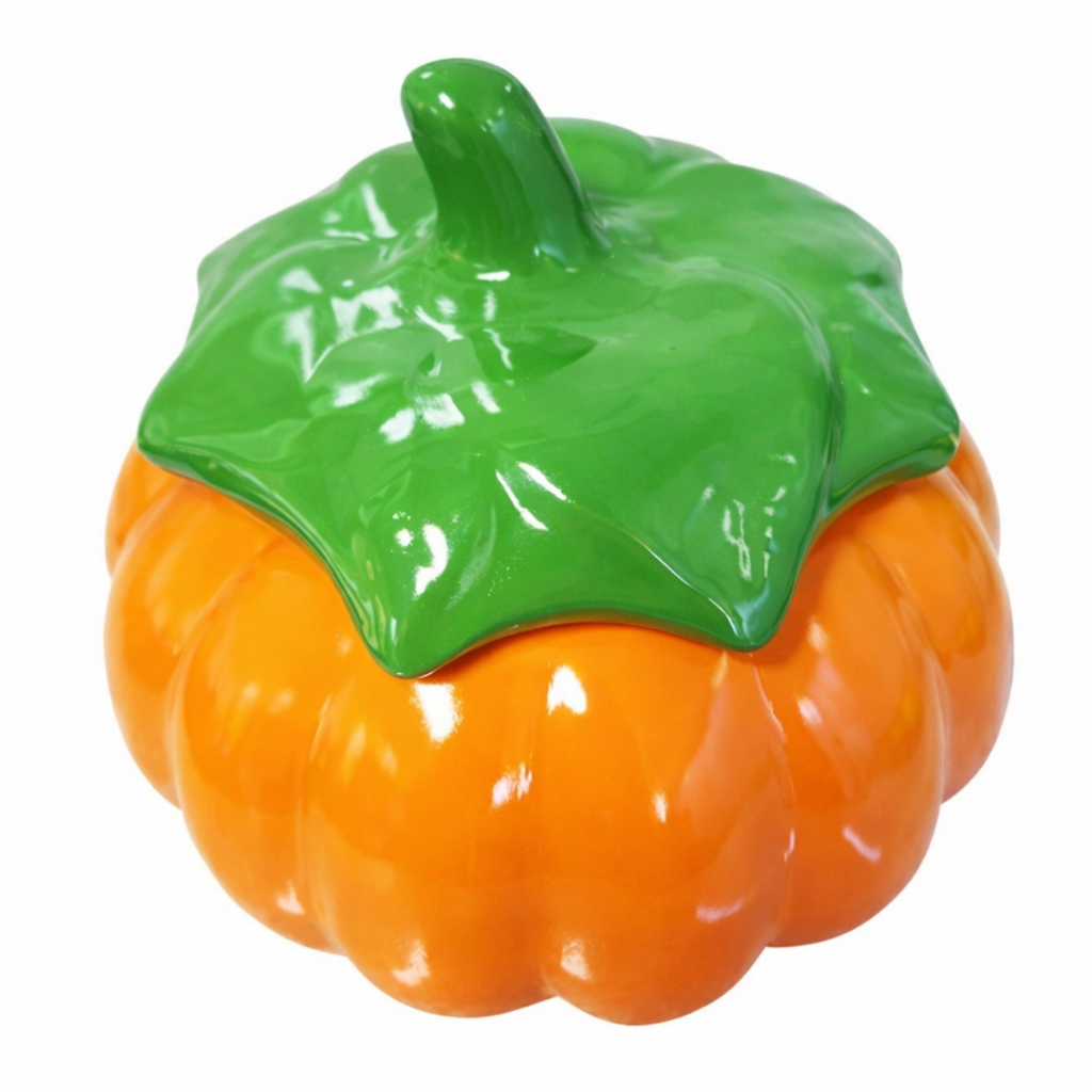 Pote Bolacheiro De Ceramica Abobora Com Tampa Lindo Pote De Biscoito Decorativo Mesa Posta Artesanal Outono Porta Doces