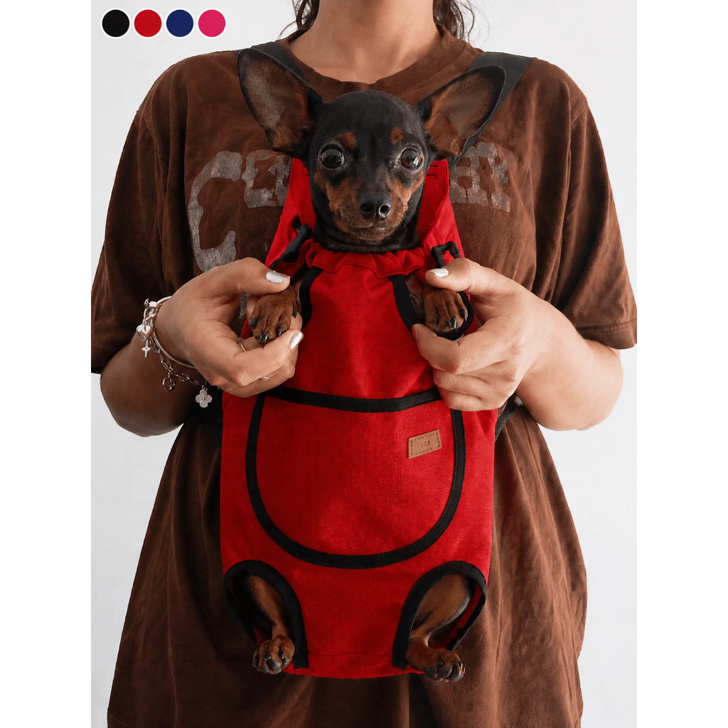 Mochila Bolsa Canguru Luxo Frontal para Transporte Passeio Pet Cachorro Gato P ao GG Confortável