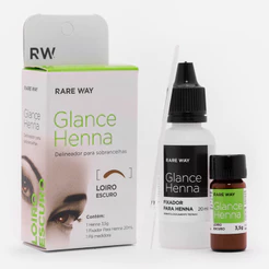 Kit Glance Henna para Sobrancelhas Loiro Escuro 3,5 g - Rare Way