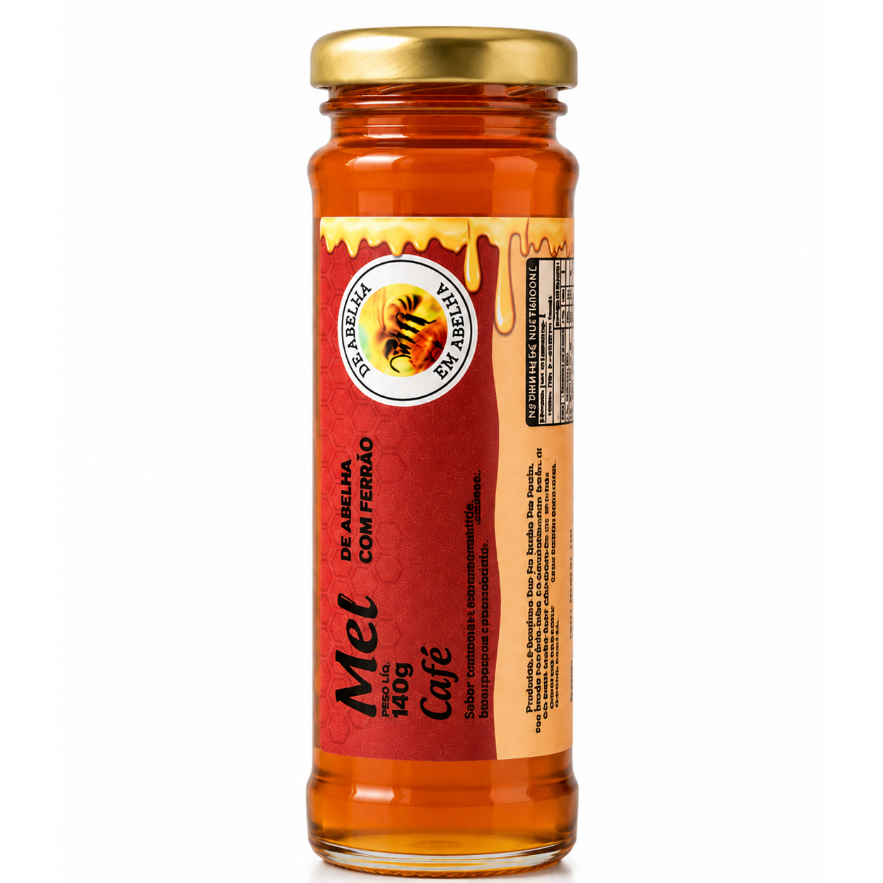 Mel Florada Café 140g Ouro Líquido 1un De Abelha Em Abelha