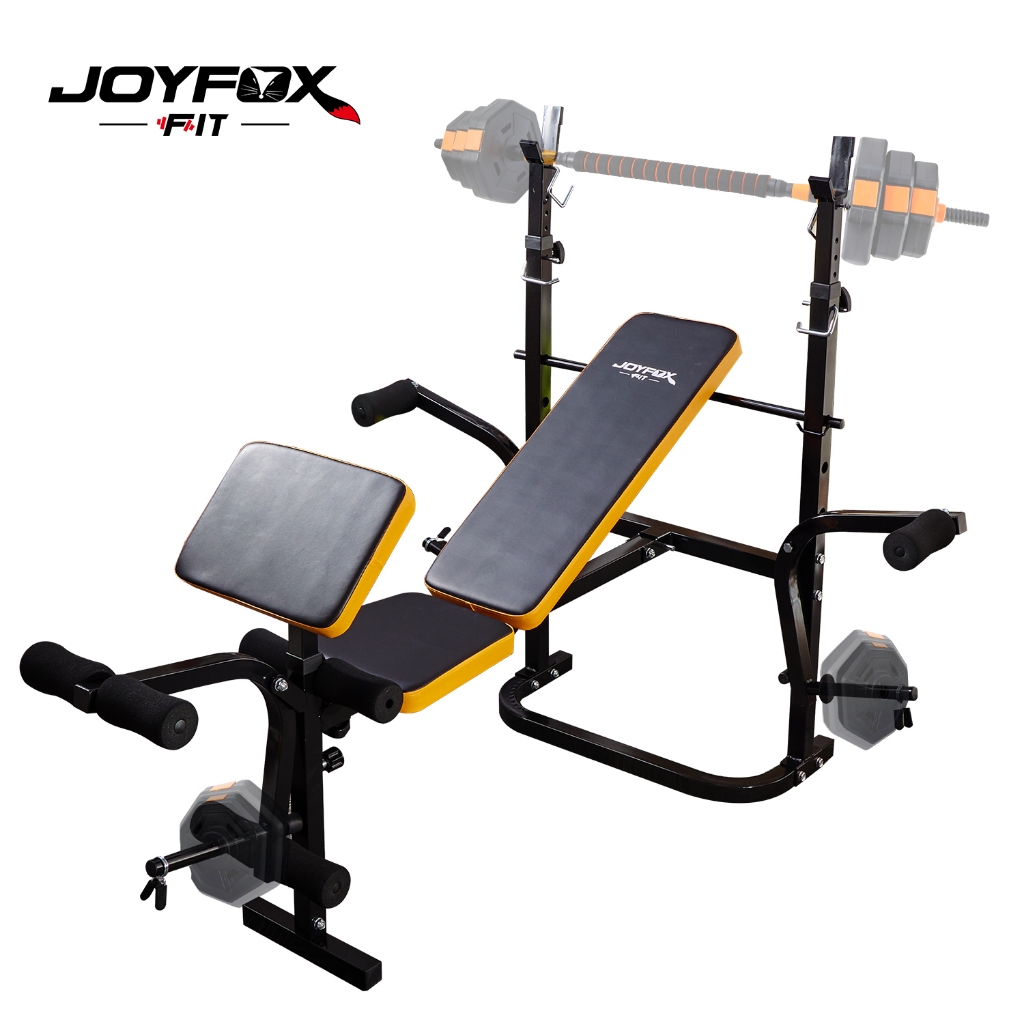Banco de Supino Regulável para Musculação - Estação de Treino Completa JOYFOX