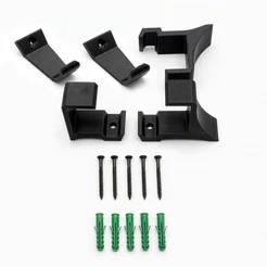 Suporte De Parede Playstation Ps4 Slim E suporte Controles Console Pendura na sala quarto Sala Gamer Cor Preto