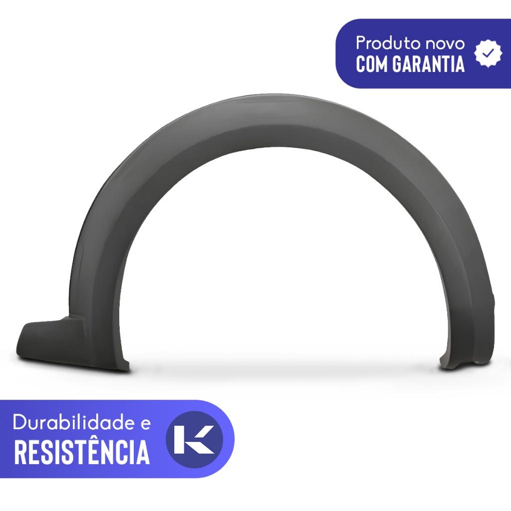 Moldura Paralama Strada 2014 A 2019 Alargador Cinza Dianteiro — imagem 2 de 2