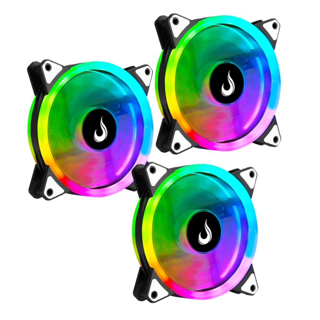 Kit Fan Gamer Rise Mode Galaxy ARGB 5V 120mm Dual LED
