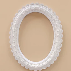 Moldura Oval Decoração Espelho Artesanato