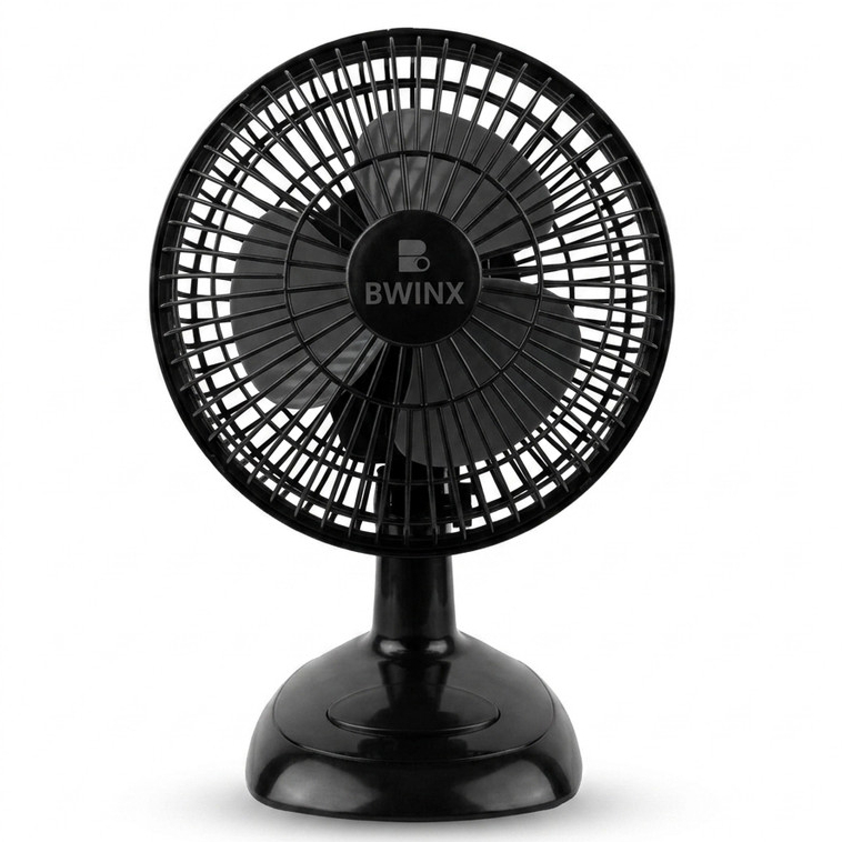 Ventilador de Mesa ou Parede Mini Turbo 20cm 127V 26W Preto/Prata Bwinx
