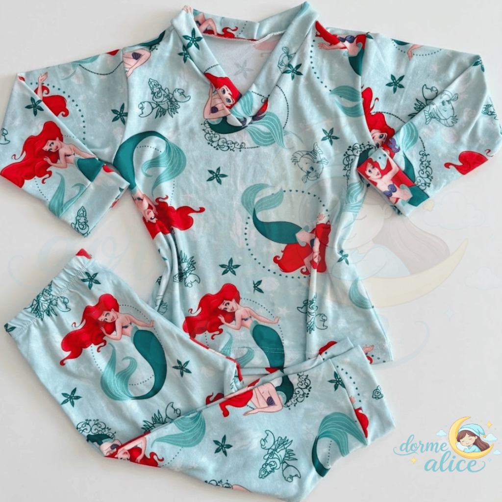 Pijama manga longa e calça menina estampado roupa de dormir para o inverno — imagem 2 de 2