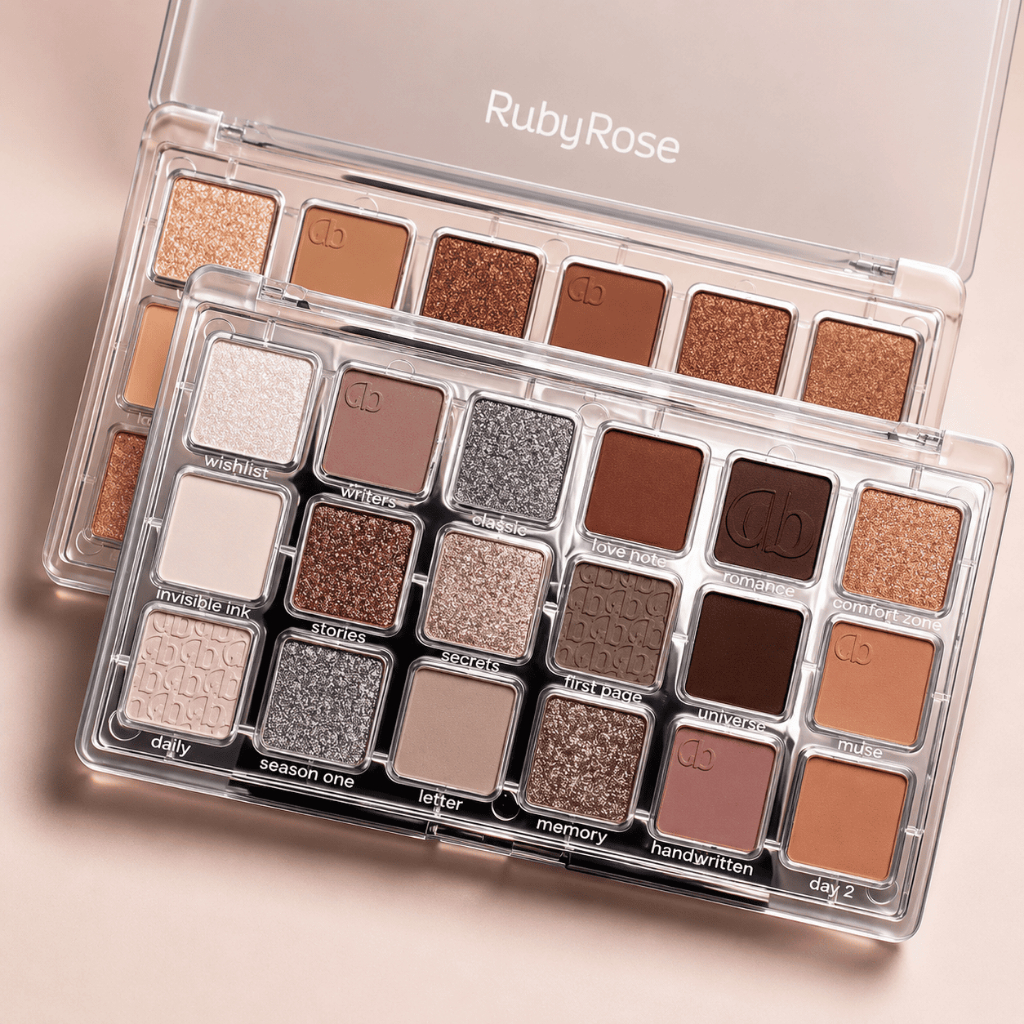 PALETA DE SOMBRAS BLOW RUBY ROSE Tons Matte e Brilhantes