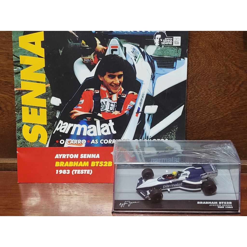 Ayrton Senna Brabham BT52B Test 1983 - Coleção Lendas Brasileiras do Automobilismo F1 - Carrinho Miniatura 1/43
