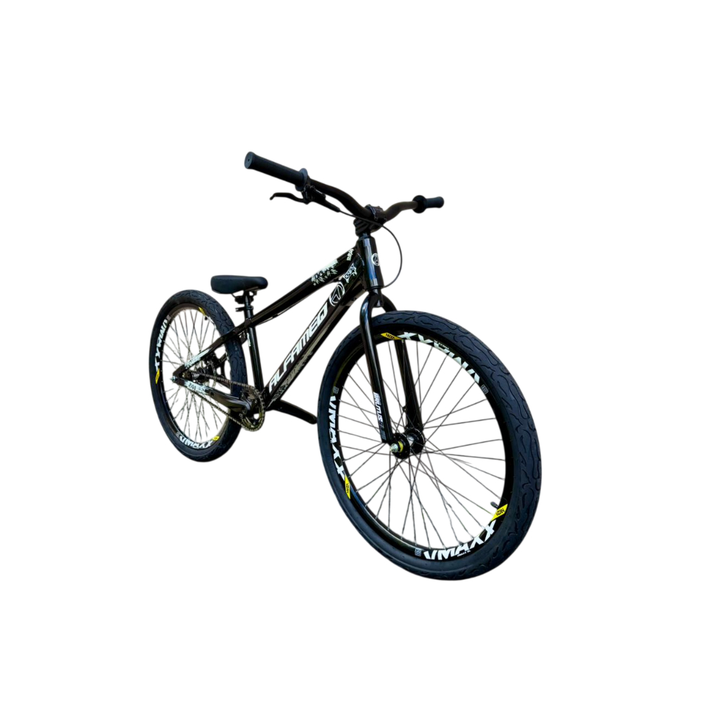 Bicicleta Alfameq Fúria Preto/Branco Para Grau # 244 Vmaxx MT 200 Garfo Brutus 26 Pneu Fire