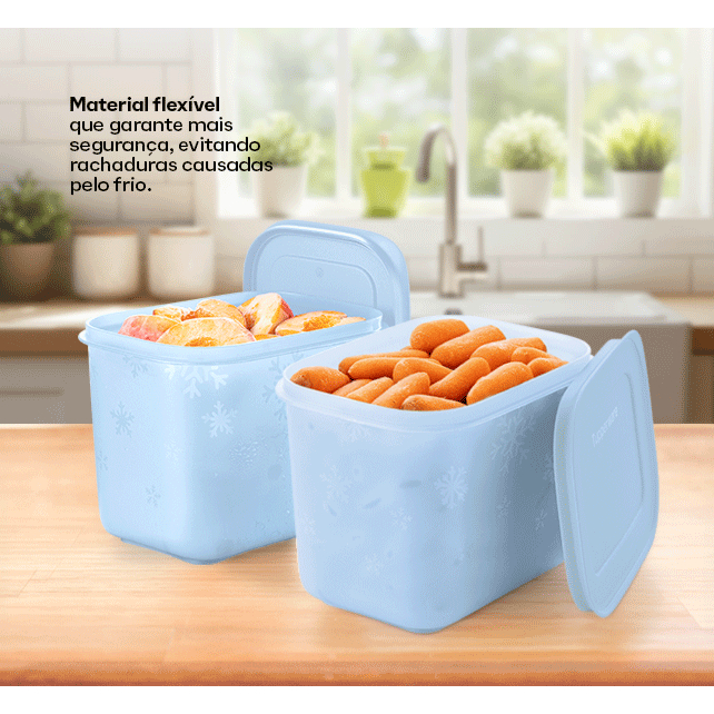 Tupperware Original Freezer Line 1,1L Pote Para Freezer Congelador Maleável, Não Racha UNIDADE