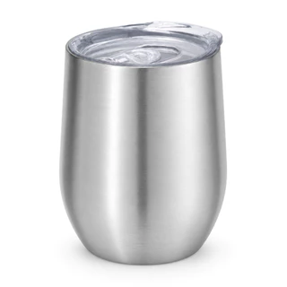 Copo Cuia Térmico 350ml Em Aço Inox Com Tampa Acrílica Copo Ovo Para Dia A Dia