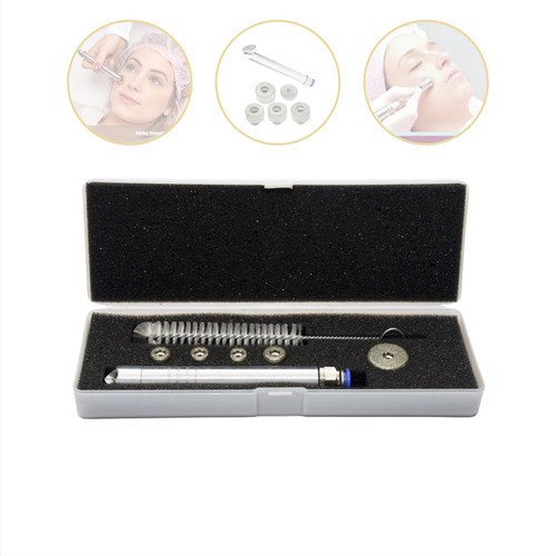 Caneta Peeling Diamante Alumínio Prata 5 Ponteiras Imediato