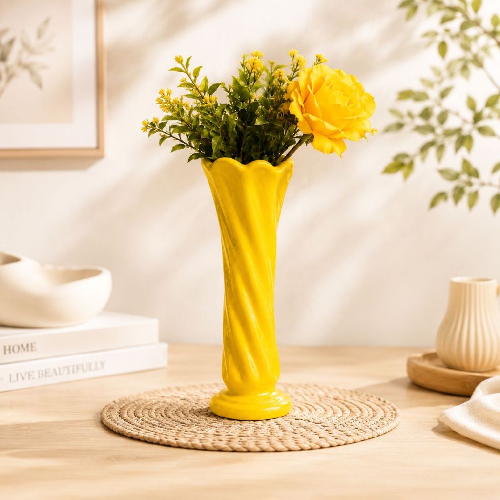 Vaso Solitario Tulipa em Ceramica  Centro de Mesa Festa Buffet