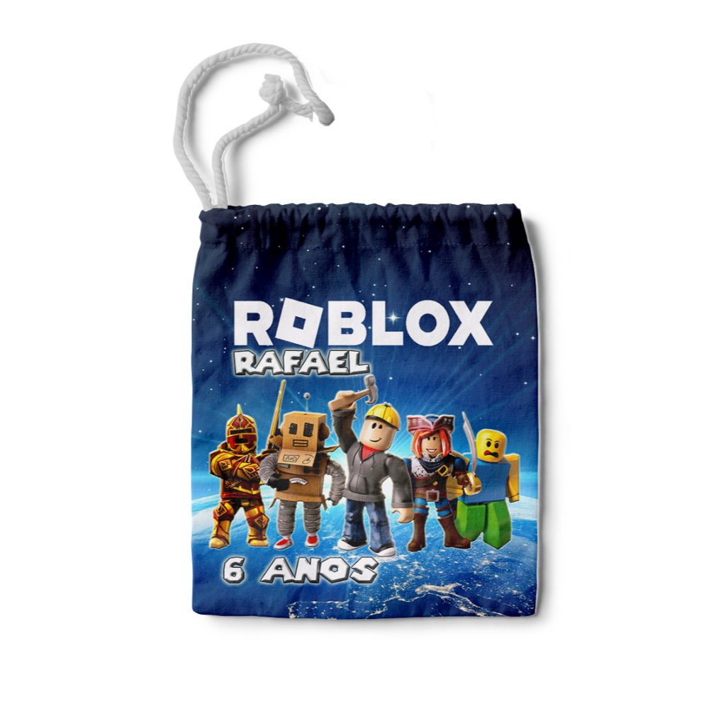 Kit Mochilinha Sacolinha Mochila Saco Sacochila Saquinho Lembrancinha Brinde Aniversario Personalizadas ROBLOX