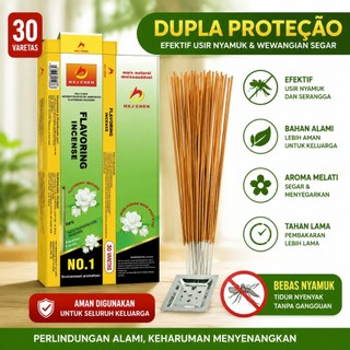 Kit 90 Varetas Repelente Mosquitos Moscas 3 Caixas Incenso Aroma Osmanthus Uso Casa Acampamento Externo