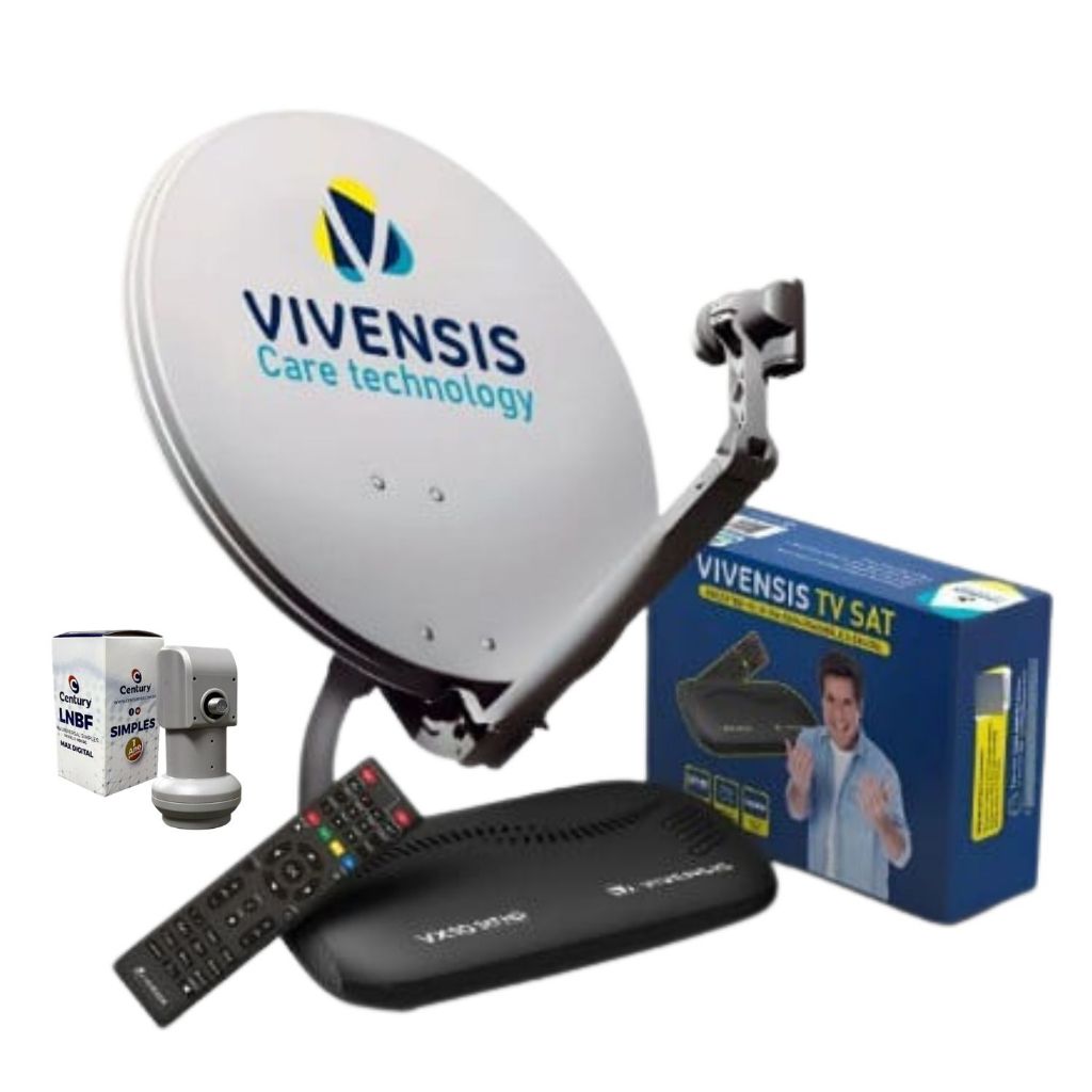 3 kit vx10 (antena 60cm + 15mtcabo+lnb+rec)