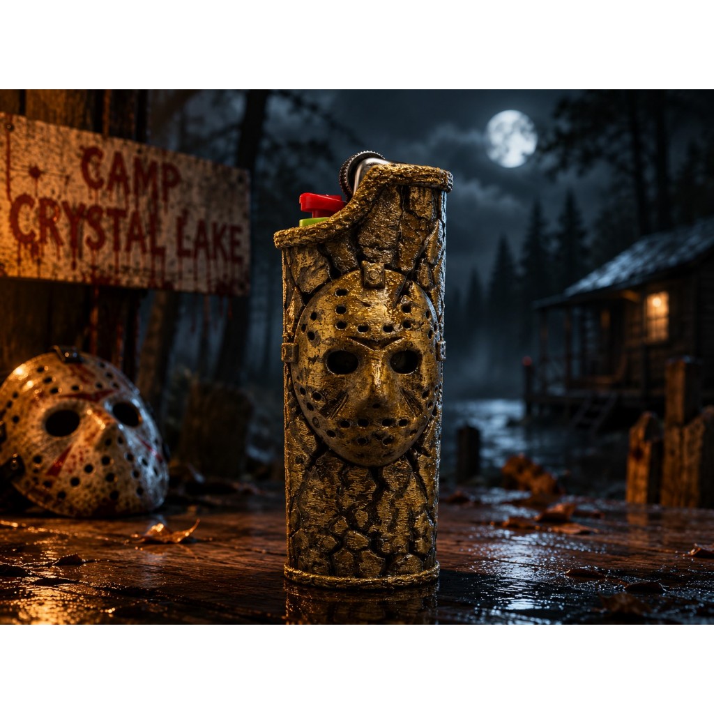 Porta Isqueiro Jason Máscara Terror Horror Sexta-Feira 13 Capa Para Isqueiro BIC