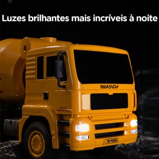 Caminhão betoneira com controle remoto, rotação de 360 graus, promoção imperdível da Brastoy