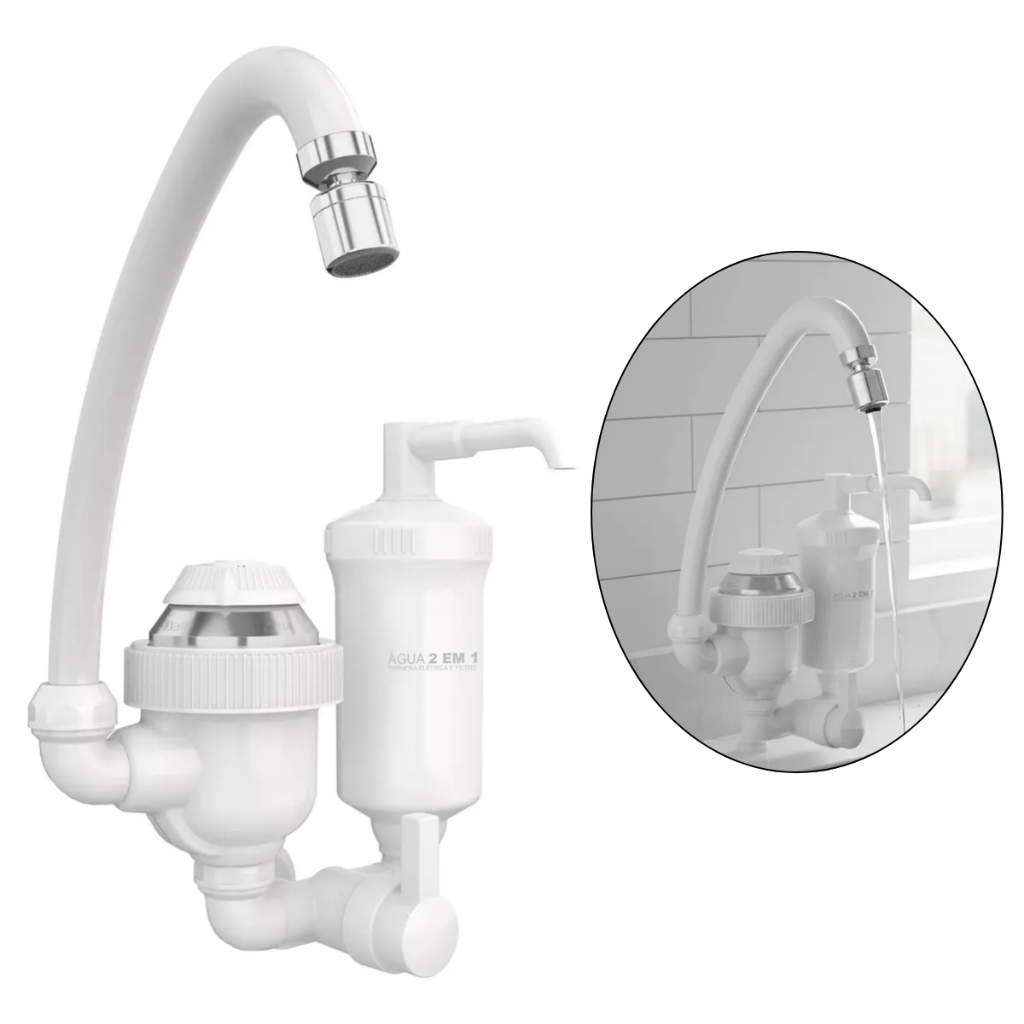Torneira Elétrica Parede Com Filtro De Água Sintex TFP244 Cozinha Gourmet Bancada Resistente
