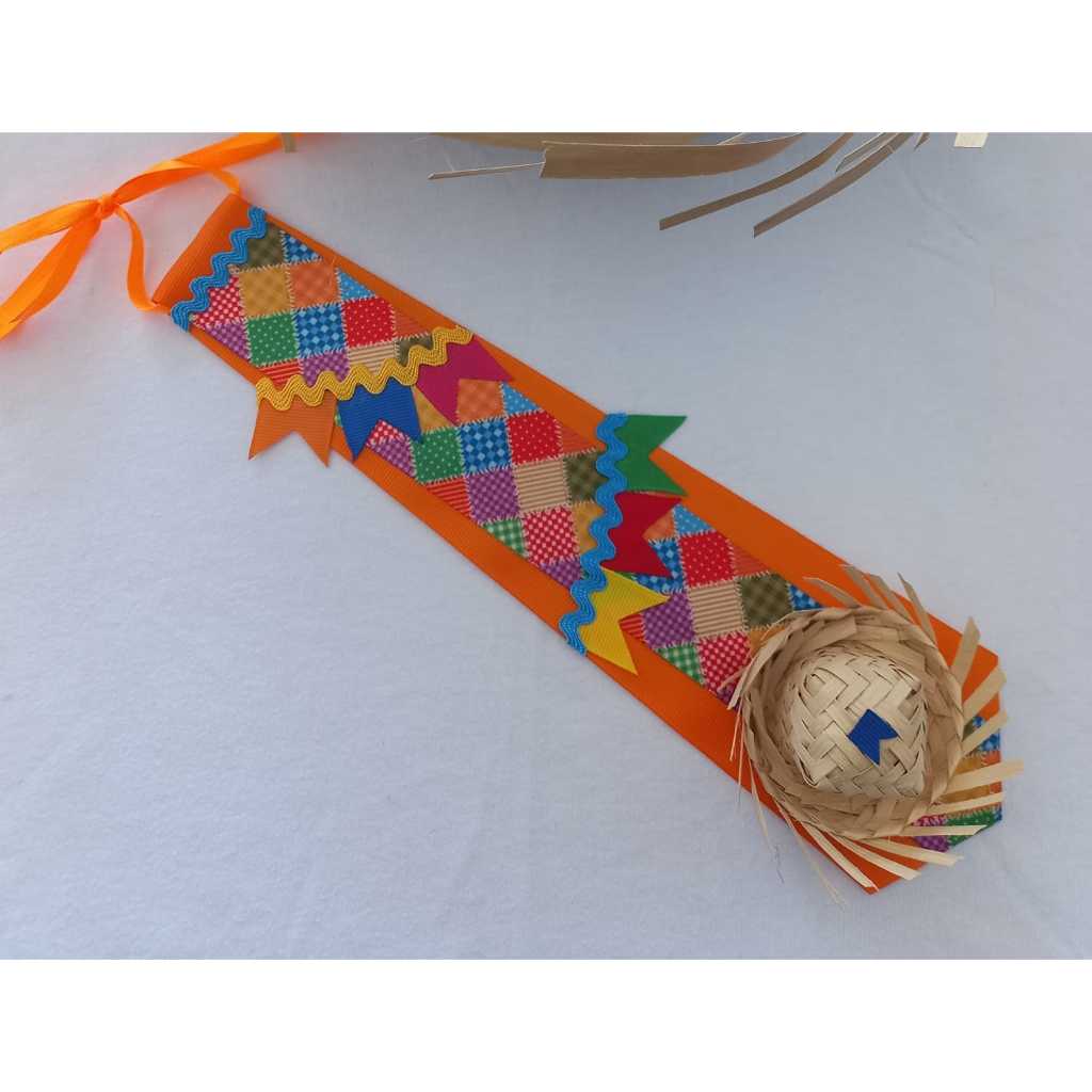 Detalhes do Gravata Infantil Festa Junina Quadrilha Com Detalhe de um Lindo Aplique de  Mini Chapéu Palha