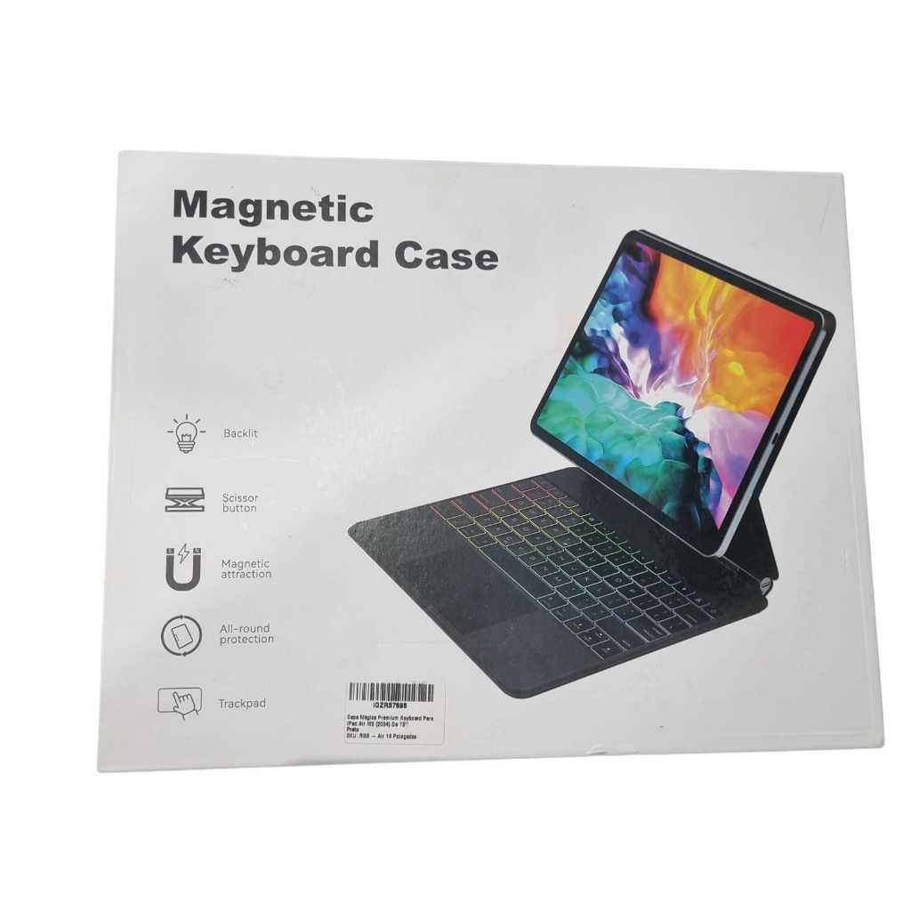 Capa magnética Premium para ipad Air M2 2024 13 polegadas com teclado integrado