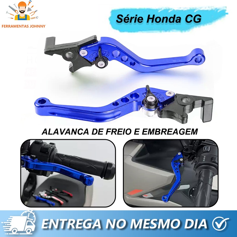 Manete Esportivo CG TITAN 125 150 160 / START FAN 125 150 160 C/ Regulagem Freio Lona Par Diversas Cores