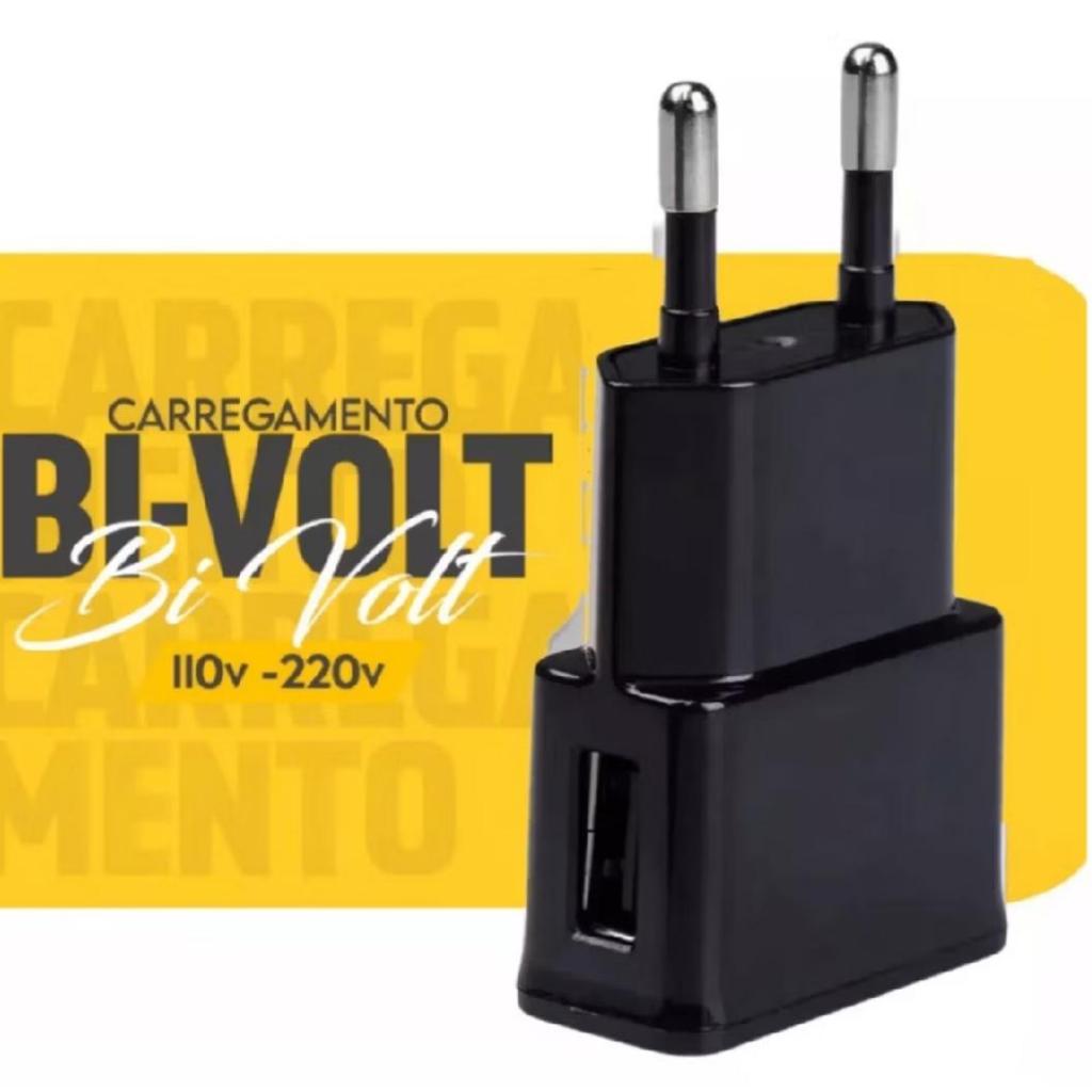 Carregador Tomada Plug Adaptador Fonte Usb 5v 2.0A Bivolt