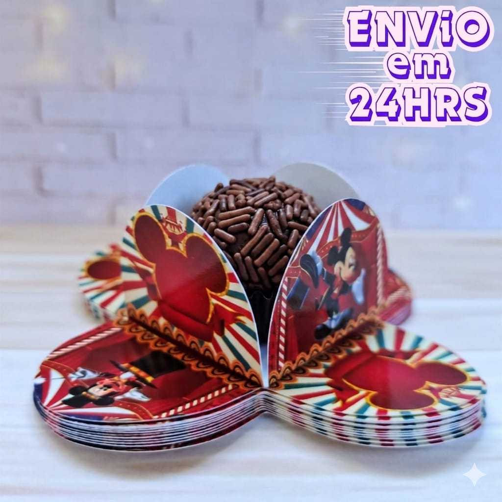 50-200 Forminhas de Doces Personalizados Tema CIRCO DO MICKEY/Lembrancinhas Para Festa Infantil