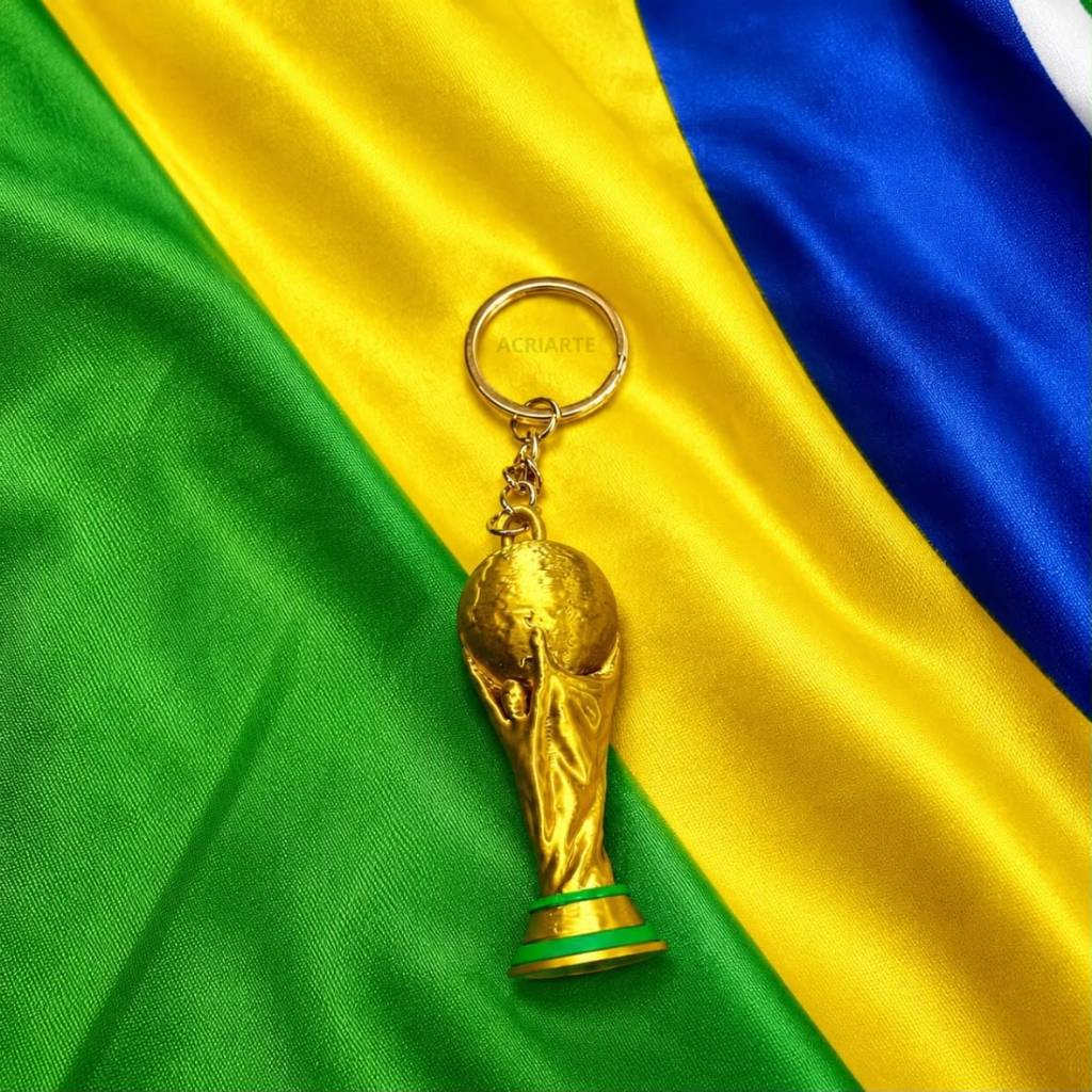Chaveiro Taça Copa do Mundo, Futebol Seleção brasileira, miniatura Troféu