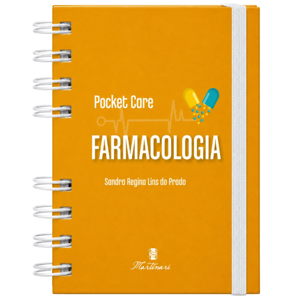 Manual de Farmacologia Guia de Bolso Pocket Care, Prático, Colorido e Ideal para Estágios e Estudos