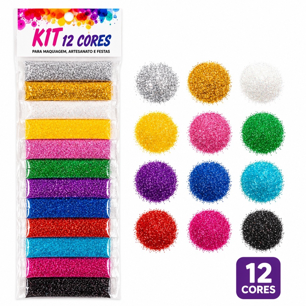 Glitter Para Festas – Kit 12 Pacotes