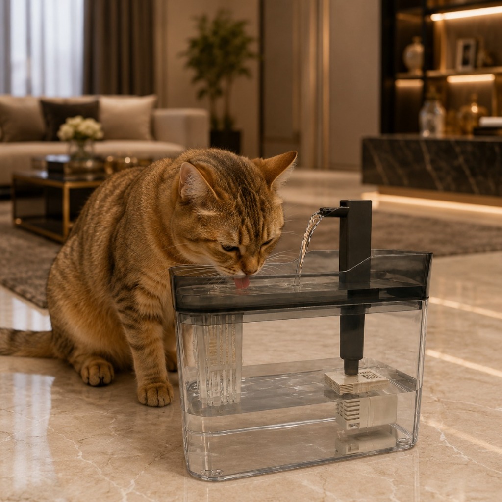Fonte Bebedouro Automática Para Gatos e Cachorros Purificador de Água Bivolt com Filtro Bombinha