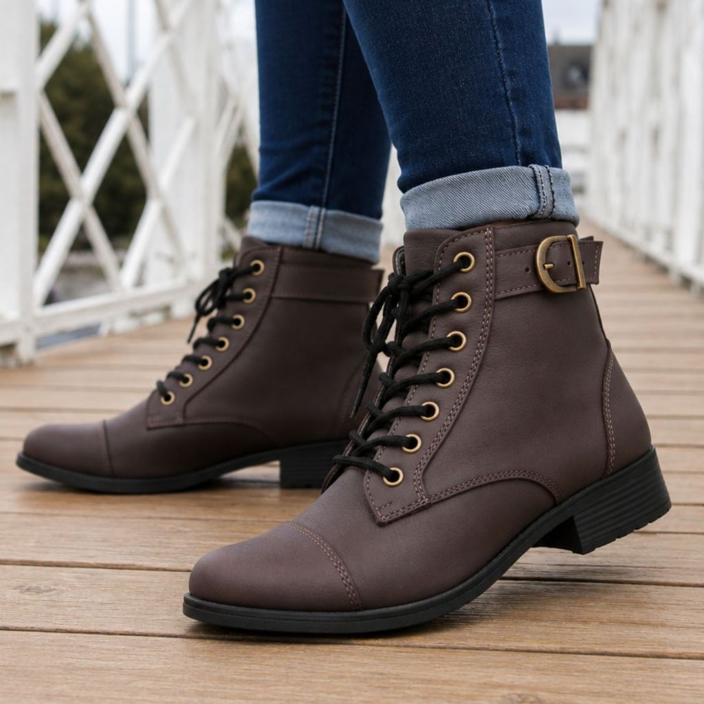 Bota Feminina Coturno Casual