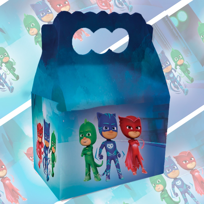 10/20/30 Lembrancinhas Maleta doces Maletinhas Tematico PJ masks Mimo Aniversario