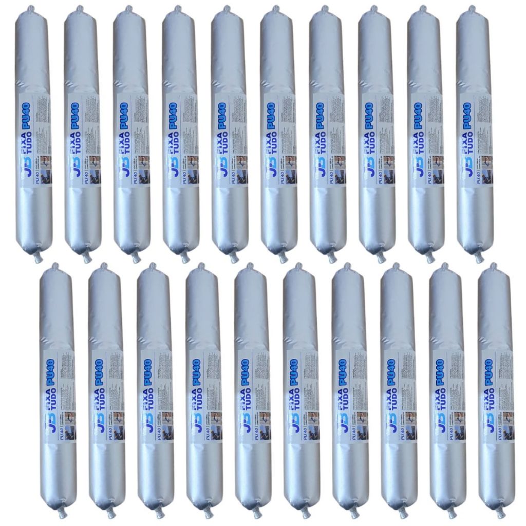 Kit 20 Cola Sache Pu40 Selante Fixação Construção Cinza Jb