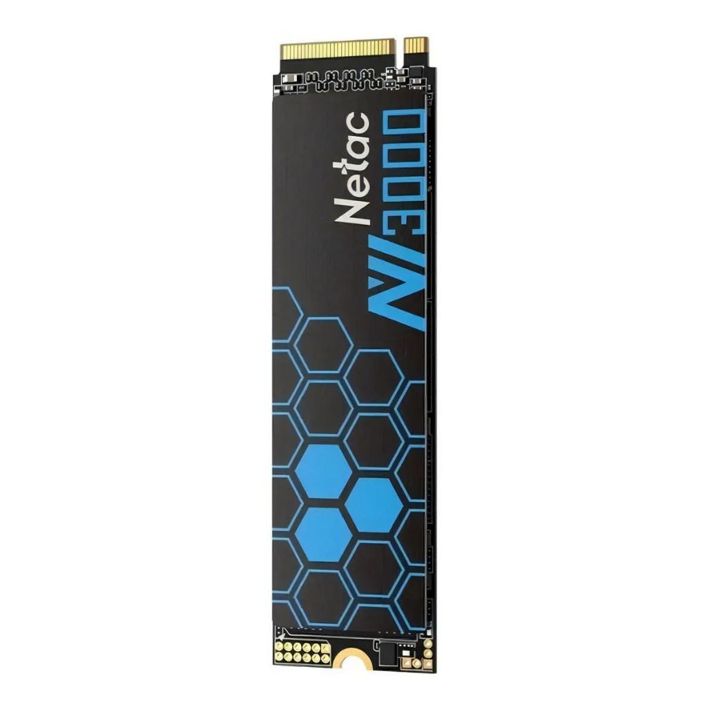 Hd Ssd M2 Nvme 2280 Netac Nv3000 1 Tera 1 Tb Pci-e Gen3.0 x4 Cor Preto Com Azul