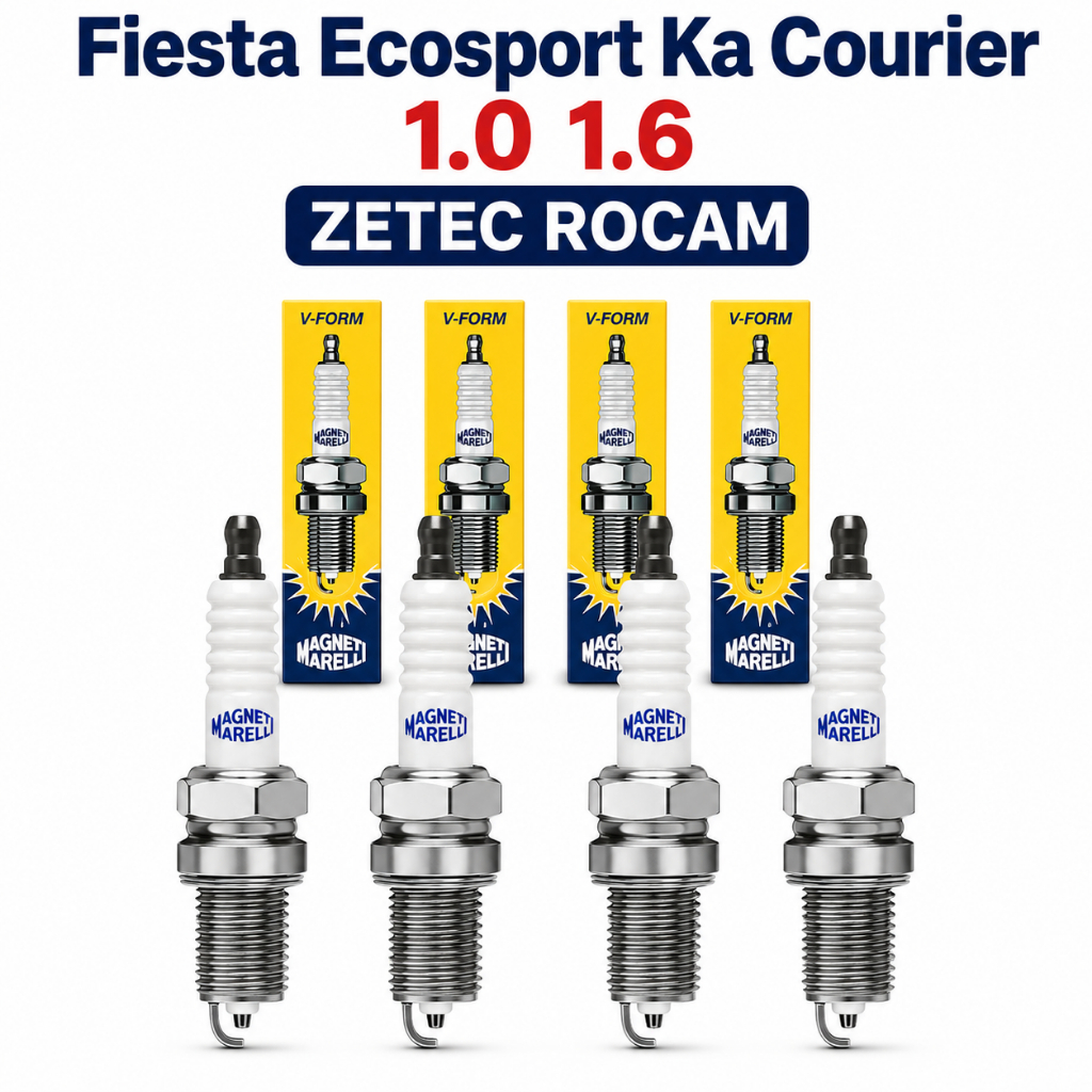 Jogo de Velas de Ignição Fiesta Ecosport Ka Courier 1.0 1.6 ZETEC ROCAM