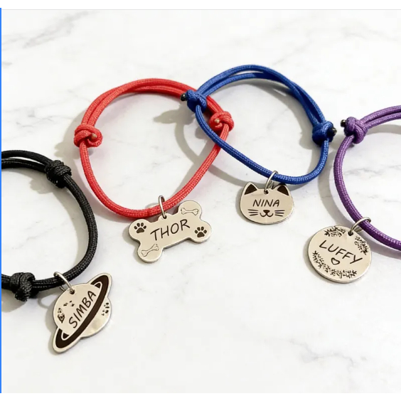 Coleira para Cachorro e Plaquinha de Identificação Pet Personalizado Shitzu Pug Golden Tag para Gato