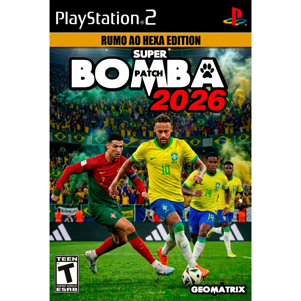 ⚽🏆 Bomba Patch Copa 2026 - Jogo 100% Atualizado - Times Brasileirão Jogo de Futebol DVD Mídia Física - PS2 Desbloqueado