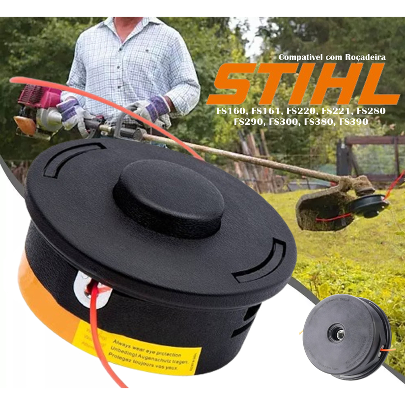 Carretel Para Roçadeira Fio De Nylon Para Stihl Fs 160/220/280 automatico