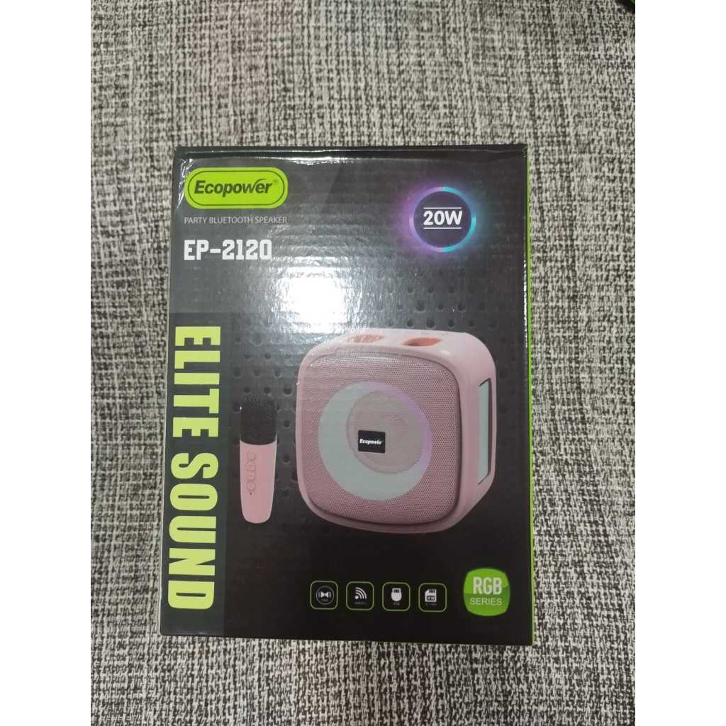Mini alto-falante portátil sem fio Bluetooth para karaokê, com microfone único e duplo