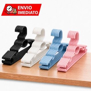 Kit até 100 Cabides Infantil Bebê Baby Reforçado Plástico Cruzeta Roupa Resistente Premium