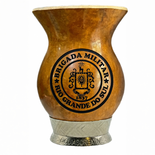 Cuia porongo Chimarrão Personalizada da Brigada Militar