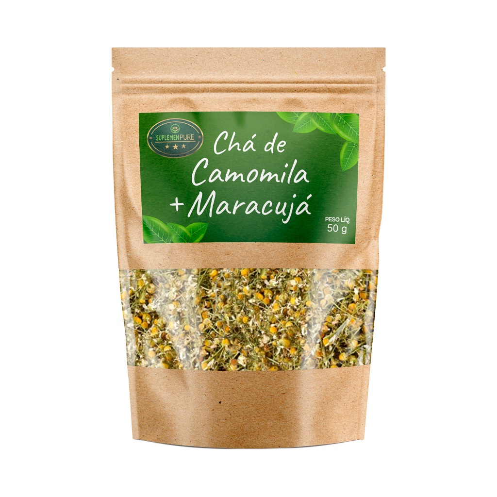 Imagem Chá Calmante Camomila Com Maracujá Para Dormir Bem 50g 1 ou 2x