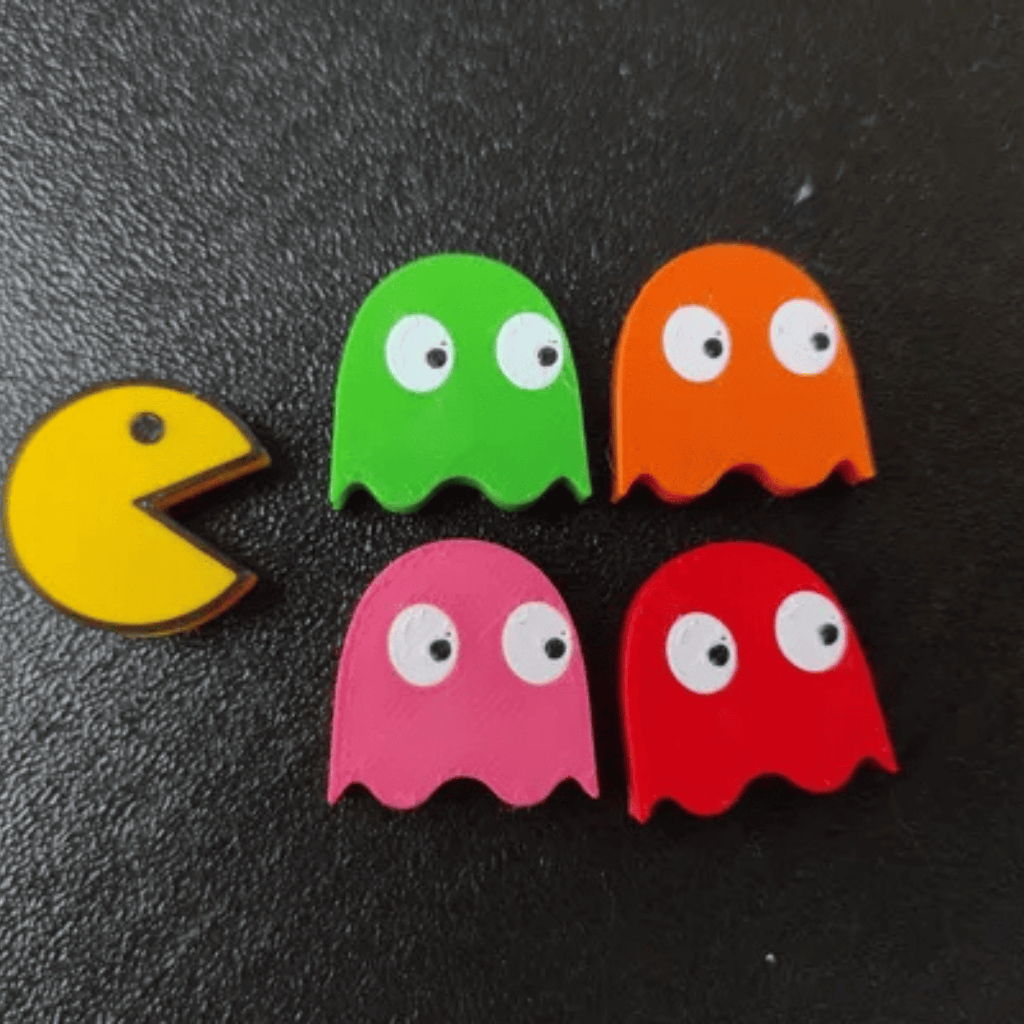 Ímãs de Geladeira Pac-Man Kit com Personagens Gamer Retro Decoração Magnética