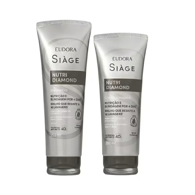 Combo Siàge Nutri Diamond: Shampoo 250ml + Condicionador 200ml - SIAGE EUDORA
